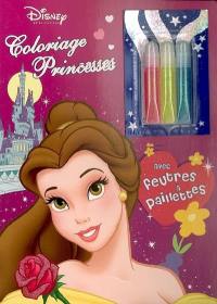 Coloriages princesses : avec feutres à paillettes