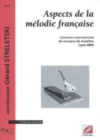Aspects de la mélodie française