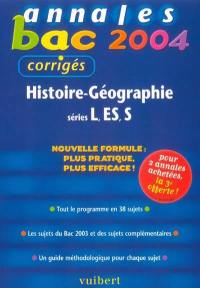 Histoire-géographie séries L, ES, S