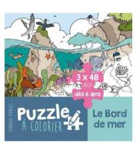 Le bord de mer : 3 puzzles à colorier