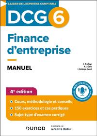 DCG 6, finance d'entreprise : manuel, savoirs et compétences