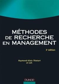 Méthodes de recherche en management : manuel et applications