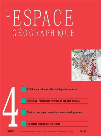 Espace géographique, n° 4 (2018)