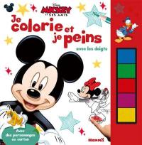 Mickey et ses amis : je colorie et je peins avec les doigts