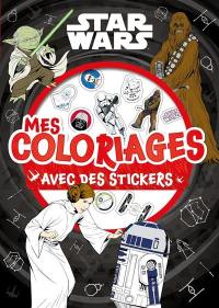 Star Wars : mes coloriages avec des stickers