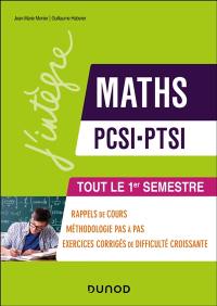 Maths PCSI, PTSI : tout le 1er semestre