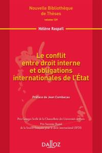 Le conflit entre droit interne et obligations internationales de l'Etat : point de vue du droit international