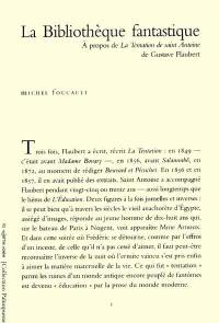 La bibliothèque fantastique : à propos de La Tentation de saint Antoine de Gustave Flaubert