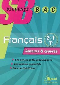 Français 2de, 1re toutes séries, terminale L : les genres et les mouvements littéraires, les auteurs et les oeuvres