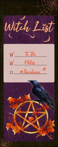 Witch list Samhain : Halloween