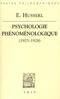 Psychologie phénoménologique (1925-1928)