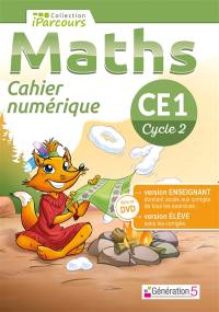 Cahier numérique iParcours Maths CE1 (DVD enseignant site) 2023