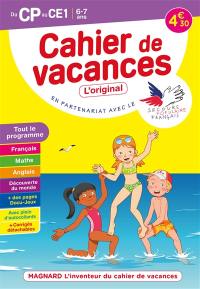Cahier de vacances du CP au CE1, 6-7 ans : tout le programme