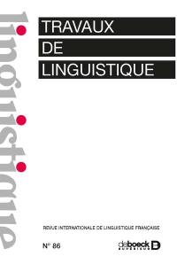 Travaux de linguistique, n° 86. Varia