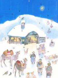 Nativité sous la neige : calendrier de l'Avent