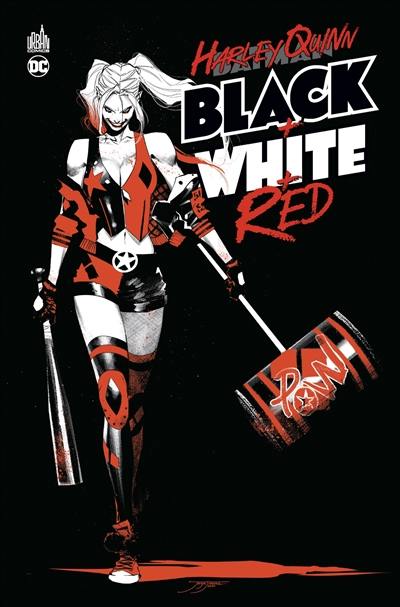 Harley Quinn black + white + red