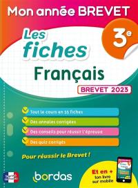 Les fiches français 3e : brevet 2023