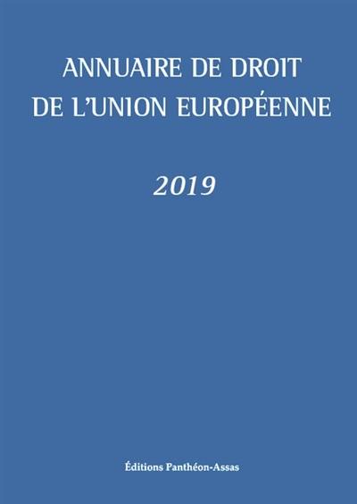 Annuaire de droit de l'Union européenne : 2019