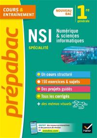 NSI, numérique & sciences informatiques, spécialité, 1re générale : nouveau bac