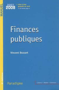 Finances publiques 2007-2008