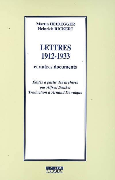 Lettres 1912-1933 : et autres documents