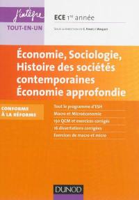 Economie, sociologie, histoire des sociétés contemporaines, économie approfondie : ECE 1re année