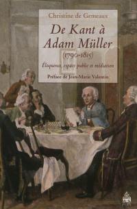 De Kant à Adam Müller (1790-1815) : éloquence, espace public et médiation