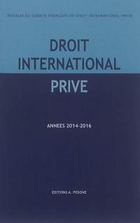 Droit international privé : années 2014-2015, 2015-2016