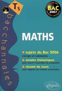 Mathématiques TS enseignement obligatoire et de spécialité, bac 2007