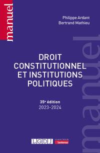 Droit constitutionnel et institutions politiques : 2023-2024
