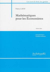 Mathématiques pour les économistes : niveau L2 : 2015-2016