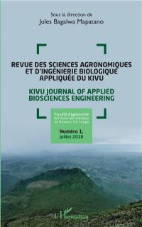 Revue des sciences agronomiques et d'ingénierie biologique appliquée du Kivu = Kivu journal of applied biosciences engineering, n° 1