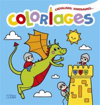 Chevaliers, dinosaures... : coloriages