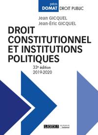 Droit constitutionnel et institutions politiques : 2019-2020