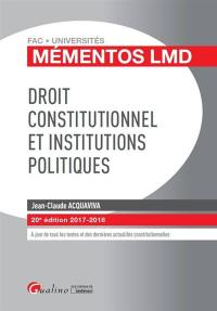 Droit constitutionnel et institutions politiques : 2017-2018