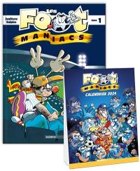 Les foot-maniacs : pack tome 1 + calendrier 2024