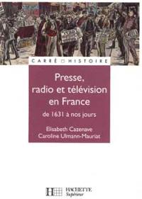 Presse, radio et télévision en France de 1631 à nos jours