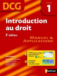 Introduction au droit, DCG, épreuve 1 : manuel & applications