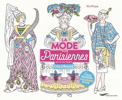 La mode des Parisiennes au fil du temps : coloriage