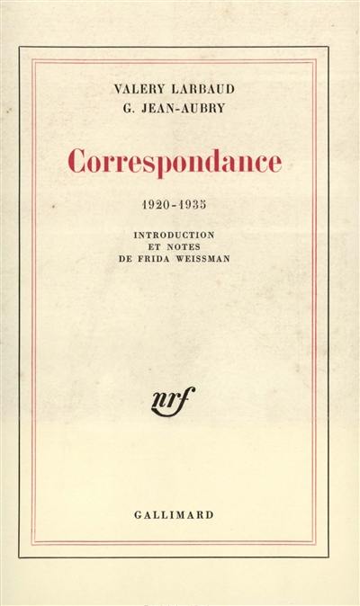 Correspondance 1920-1935