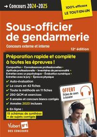 Sous-officier de gendarmerie : concours externe et interne : concours 2024-2025