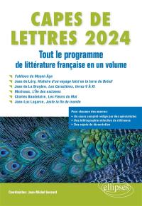 Capes de lettres 2024 : tout le programme de littérature française en un volume