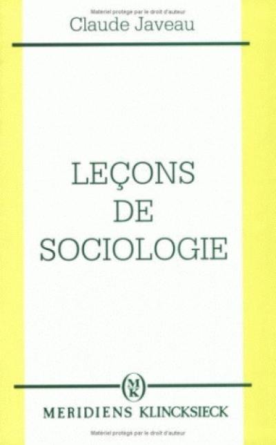 Leçons de sociologie