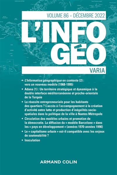 Information géographique (L'), n° 86-4. Varia
