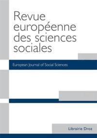 Revue européenne des sciences sociales et Cahiers Vilfredo Pareto, n° 60-2