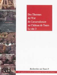 Des Thermes de l'Est de Caesarodunum au château de Tours : le site 3