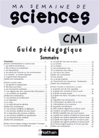 Ma semaine de sciences CM1 : guide pédagogique