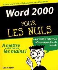 Word 2000 pour les nuls