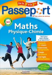 Passeport maths, physique chimie, de la 3e à la 2de : conforme au programme