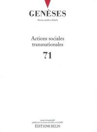 Genèses, n° 71. Actions sociales transnationales